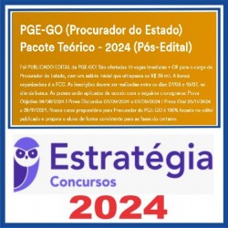 PGE-GO (Procurador do Estado) Pacote Teórico - 2024 (Pós-Edital) Estratégia Concursos