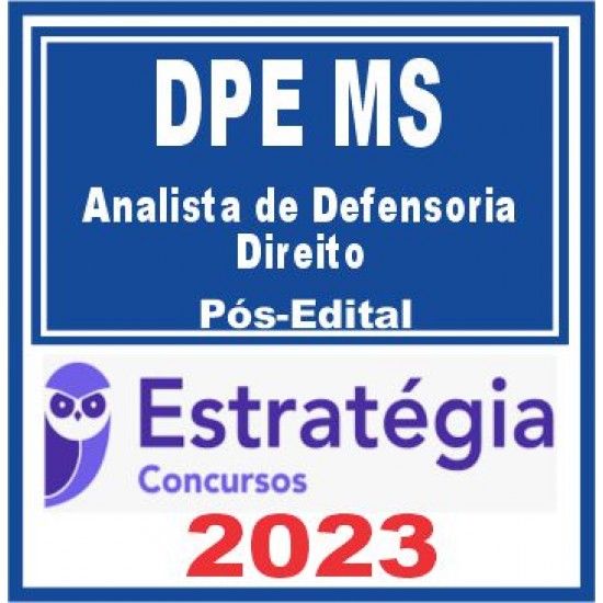 DPE MS (Analista de Defensoria – Direito) Pós Edital – Estratégia 2023