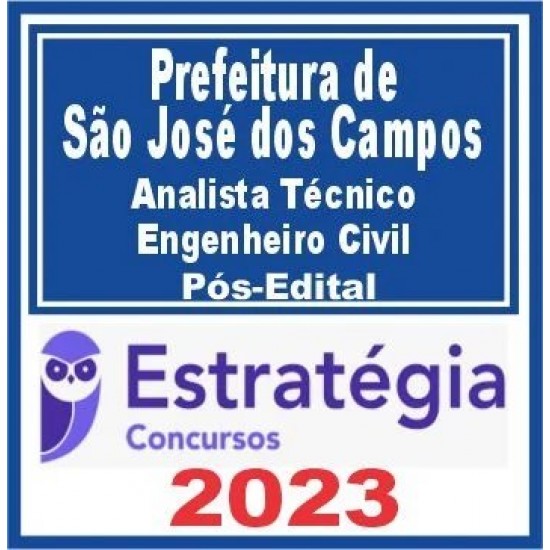 Prefeitura de São José dos Campos-SP (Analista Técnico – Engenheiro Civil) Pós Edital