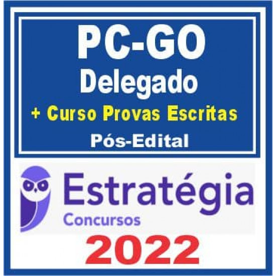 PC-GO (Delegado) Pacotaço: Pacote Teórico + Curso Provas Escritas - 2022 (Pós-Edital) Estratégia Concursos