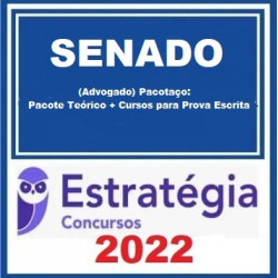 Senado Federal (Advogado) Pacotaço: Pacote Teórico + Cursos para Prova Escrita - 2022 (Pós-Edital) - Estratégia Concursos